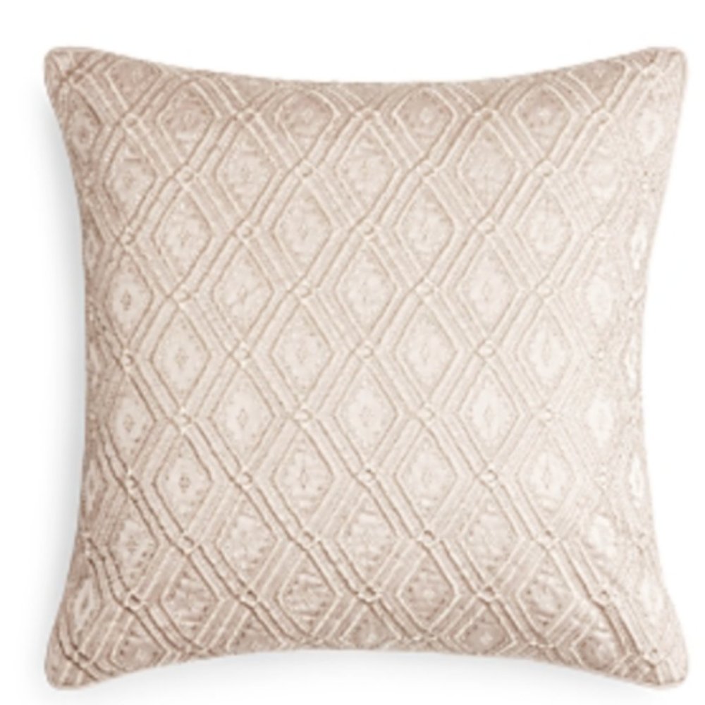 Hudson Park Collection Beaded Embellished Geo 20" Decorative Pillow
